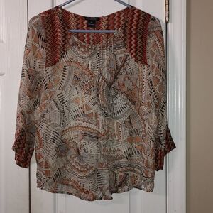 Lucky Brand sheer top Sz XS